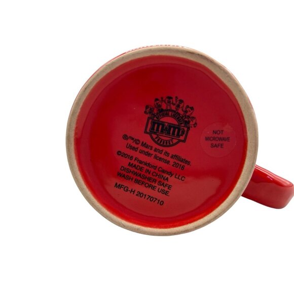 M&M Red Coffee Mug You Crack Me Up White Gloves Melts in Your Mouth Candy Cup - Picture 6 of 6
